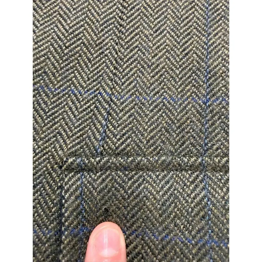 J.Crew‎ Wool Herringbone Blazer Jacket Green Surgeon Cuff Small